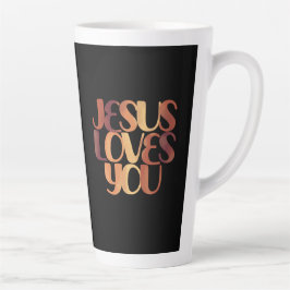 Jesus-Lieben Christliche Typografie-Gestaltung Milchtasse