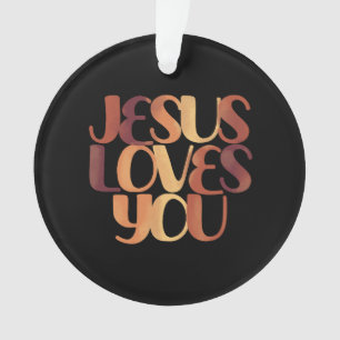 Jesus-Lieben Christliche Typografie-Gestaltung Ornament