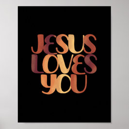 Jesus-Lieben Christliche Typografie-Gestaltung Poster