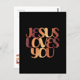 Jesus-Lieben Christliche Typografie-Gestaltung Postkarte
