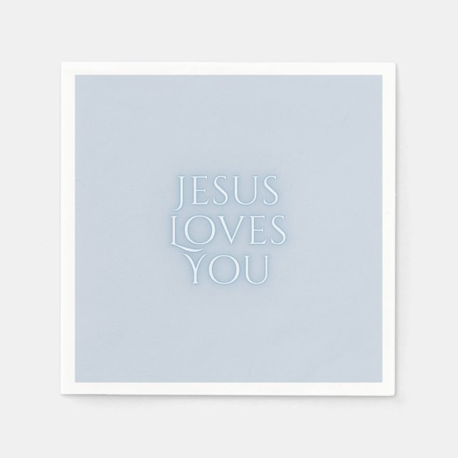 Jesus-Lieben Christliche Typografie-Gestaltung Serviette (Vorderseite)