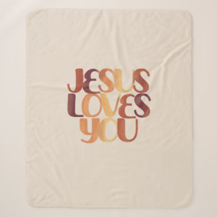 Jesus-Lieben Christliche Typografie-Gestaltung Sherpadecke