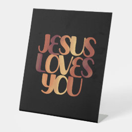 Jesus-Lieben Christliche Typografie-Gestaltung Sockelschild