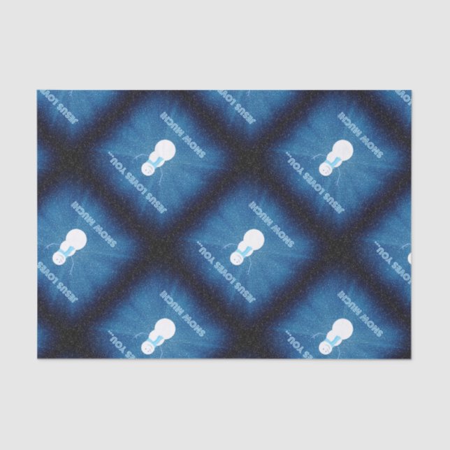 Jesus Lieben, dass du viel Schnee hast! Christlich Seidenpapier (Vorderseite)