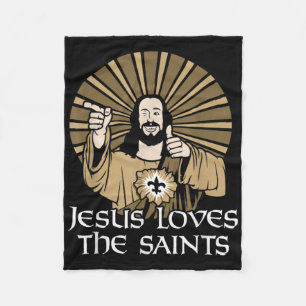 Jesus Lieben Die Heiligen Witzige Christliche Glau Fleecedecke