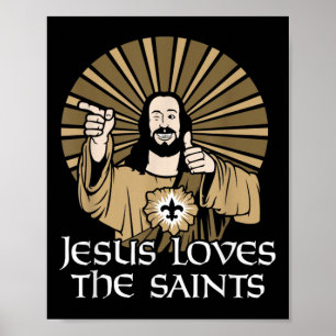 Jesus Lieben Die Heiligen Witzige Christliche Glau Poster
