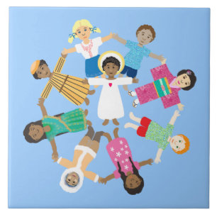 Jesus Lieben die kleinen Kinder Fliese