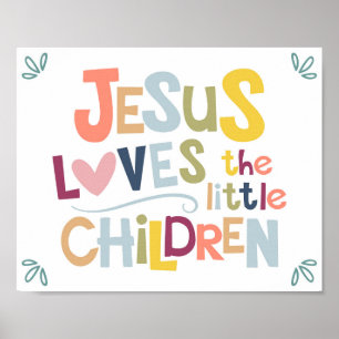 Jesus Lieben die Kleinen Kinder Kinder Christliche Poster