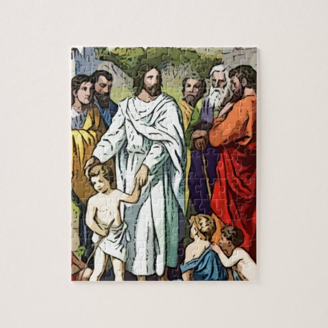 Jesus-Lieben die kleinen Kinder Puzzle (Vertikal)