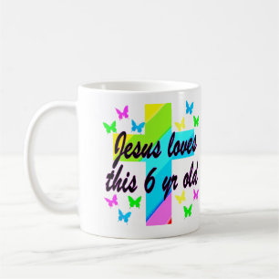JESUS LIEBEN DIESER 6 JAHRE ALTE 6. GEBURTSTAG KAFFEETASSE