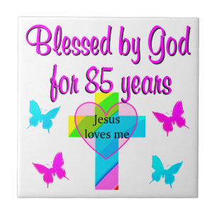 JESUS LIEBEN DIESES 85 JAHRE ALTE CROSS DESIGN FLIESE