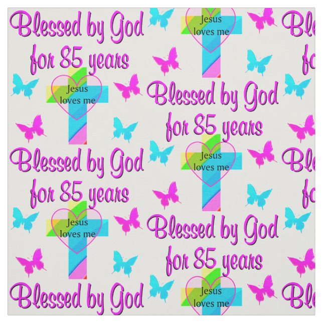 JESUS LIEBEN DIESES 85 JAHRE ALTE CROSS DESIGN STOFF (Muster)