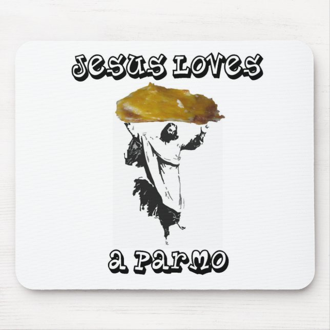 Jesus-Lieben ein Parmo Mousepad (Vorne)