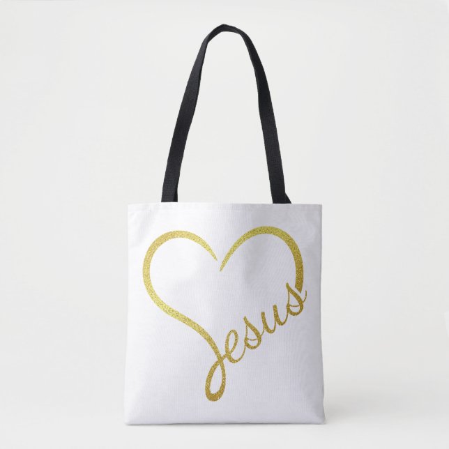 Jesus Lieben große Schultertasche (Vorderseite)
