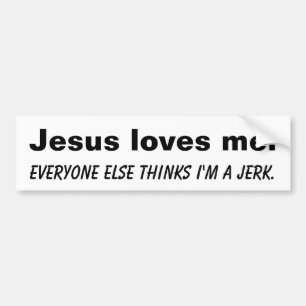 Jesus-Lieben ich Autoaufkleber