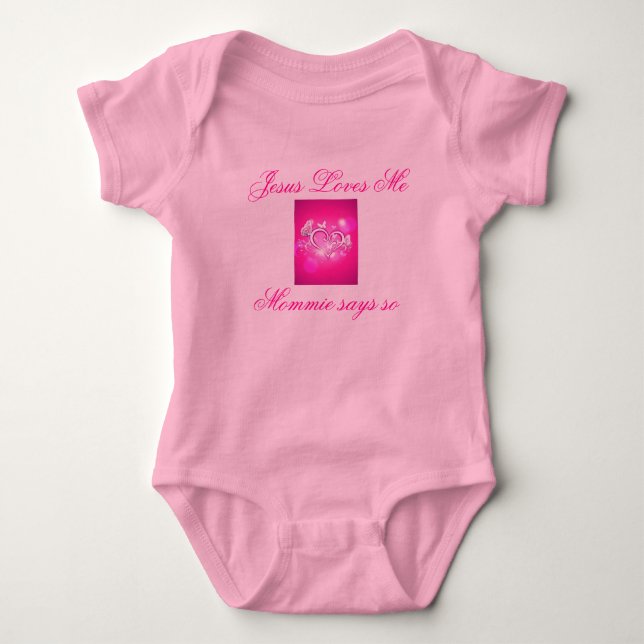 Jesus-Lieben ich Baby Onsie Strampler (Vorderseite)