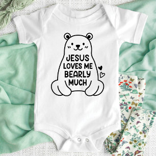 Jesus Lieben Ich bearly Baby Kind Kind Neugeborene Strampler