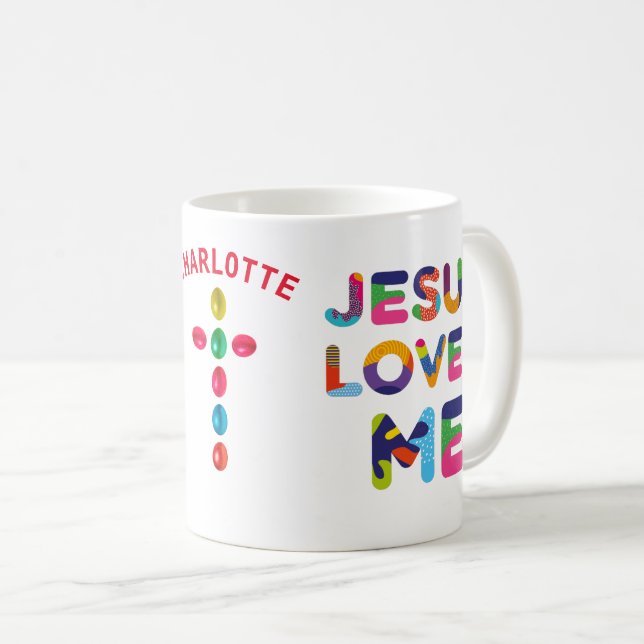 Jesus Lieben Ich farblich anpassbar Kaffeetasse (VorderseiteRechts)