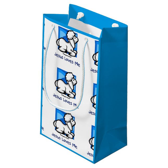Jesus-Lieben ich Lamm Kleine Geschenktüte (Rückseite Schrägansicht)