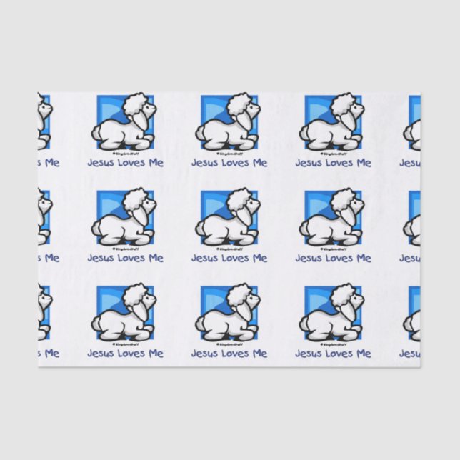 Jesus-Lieben ich Lamm Seidenpapier (Vorderseite)
