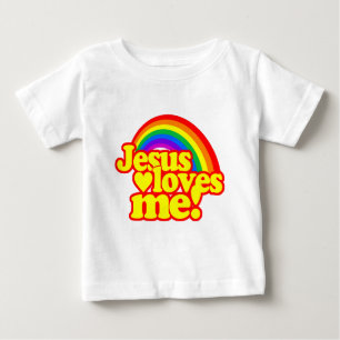 Jesus-Lieben ich (mit Regenbogen) Baby T-shirt