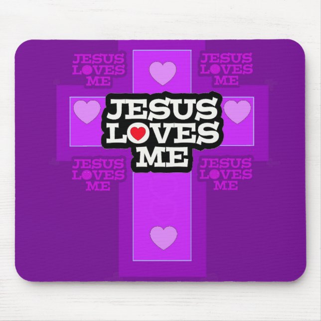 Jesus-Lieben ich Mousepad (Vorne)
