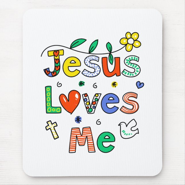 Jesus-Lieben ich Mousepad (Vorne)