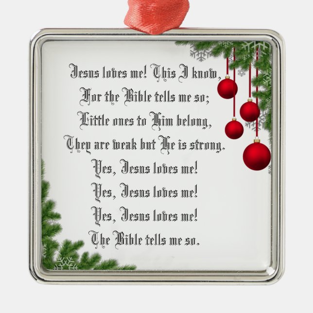 JESUS-LIEBEN ICH ORNAMENT AUS METALL (Vorne)