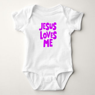 "Jesus Lieben Ich" Süß und einfach Lila Baby Strampler