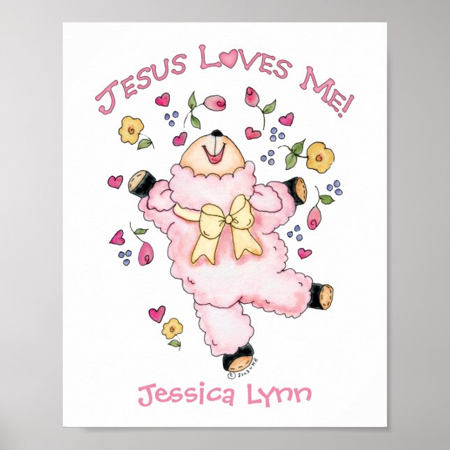 Jesus Lieben Ich tanze Lamm Poster (Vorne)