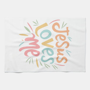 Jesus Lieben Ich - Vintages Design Geschirrtuch