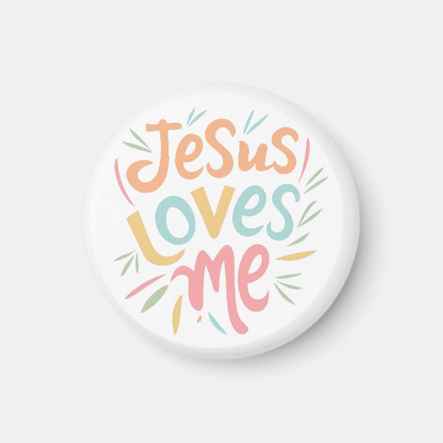 Jesus Lieben Ich - Vintages Design Magnet (Vorne)