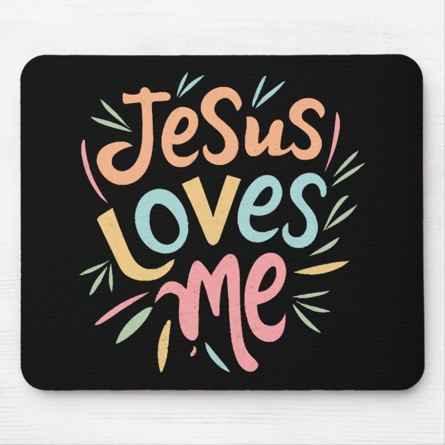 Jesus Lieben Ich - Vintages Design Mousepad (Vorne)