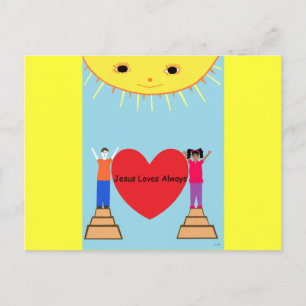 Jesus Lieben immer Postkarte