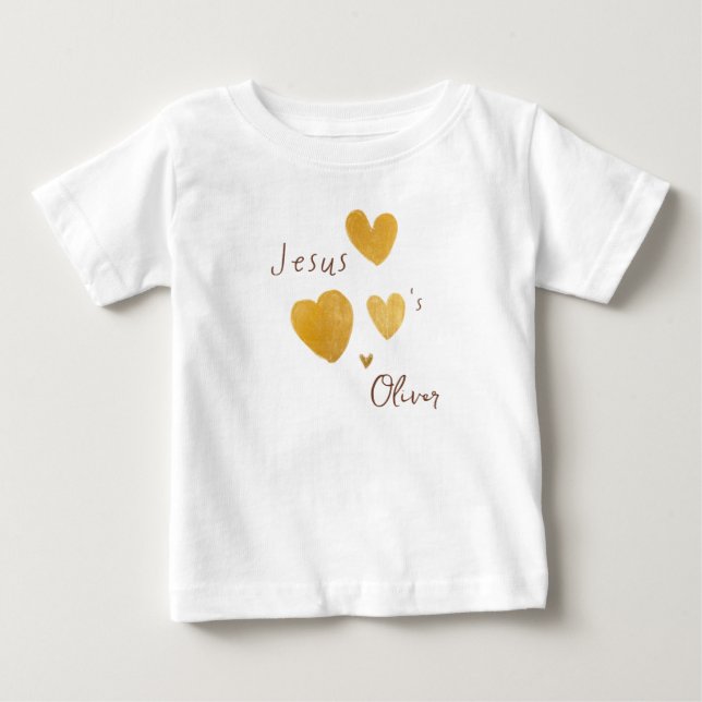 Jesus Lieben Individuelle Name Baby T - Shirt mode (Vorderseite)