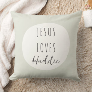 Jesus Lieben "individuelle Name" Kissen