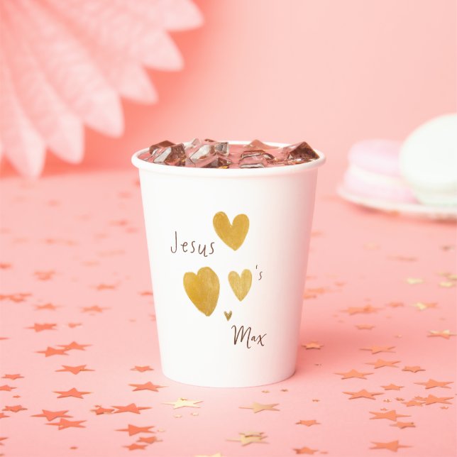 Jesus Lieben Individuelle Name Papier Cups Moderne Pappbecher (Insitu)