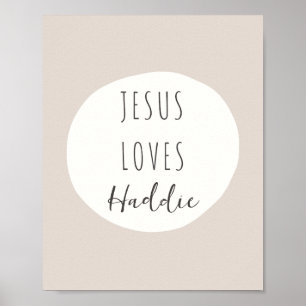 Jesus Lieben individuelle Name Poster & Prints
