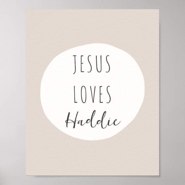 Jesus Lieben individuelle Name Poster & Prints (Vorne)