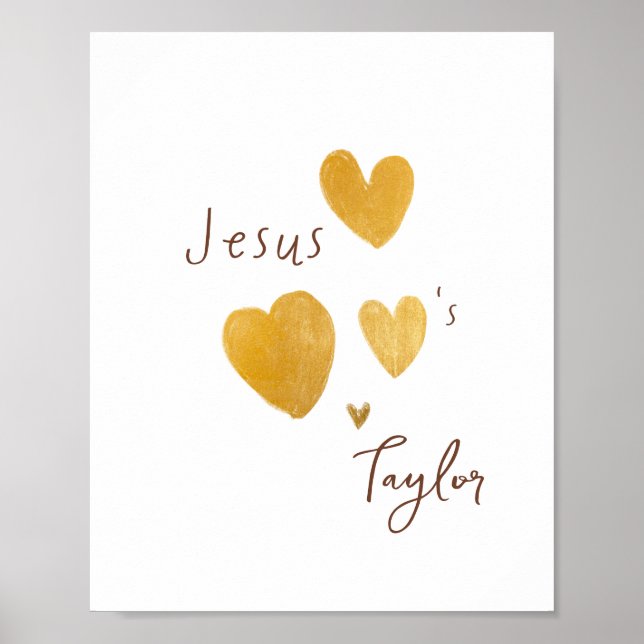 Jesus Lieben Individuelle Name Prints Digital Poster (Vorne)