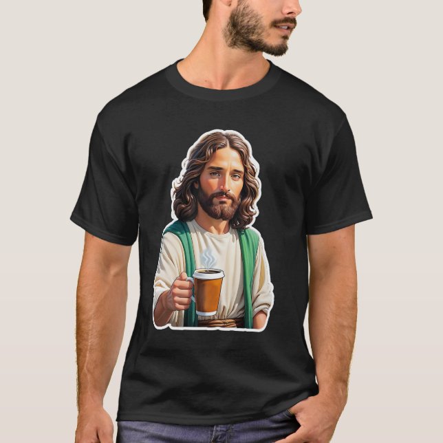 Jesus-Lieben-Kaffee T-Shirt (Vorderseite)