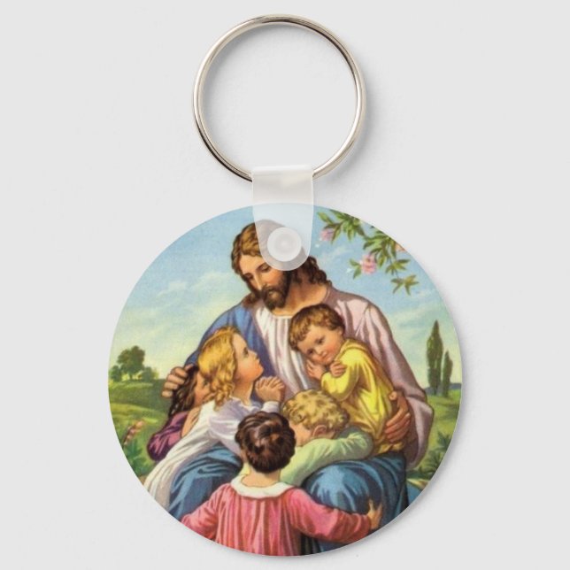 Jesus Lieben Kinder Schlüsselanhänger (Vorderseite)