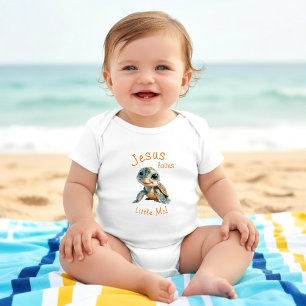 Jesus Lieben Little Me ein Stück Niedlich Turtle Baby Strampler