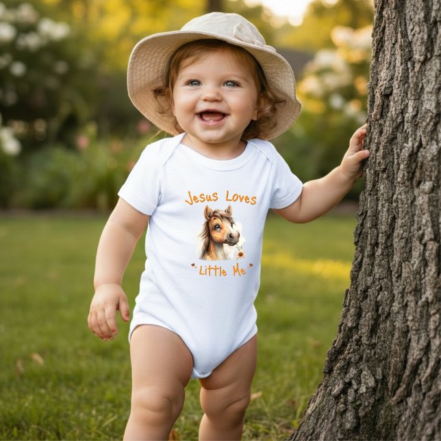 Jesus Lieben Little Me Pony Horse Girl Baby Strampler (Von Creator hochgeladen)