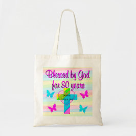 JESUS LIEBEN ME 80. GEBURTSTAG TOTE BAG TRAGETASCHE