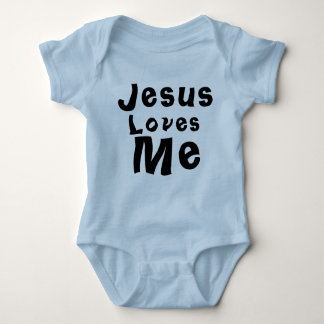 Jesus Lieben Me Baby Boy Blue Bodysuit One Piece Baby Strampler