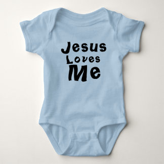 Jesus Lieben Me Baby Boy Blue Bodysuit One Piece Strampler