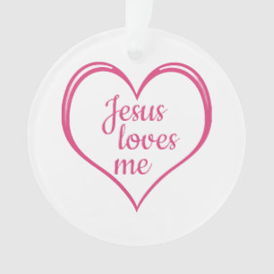 JESUS LIEBEN ME im Herzen Ornament
