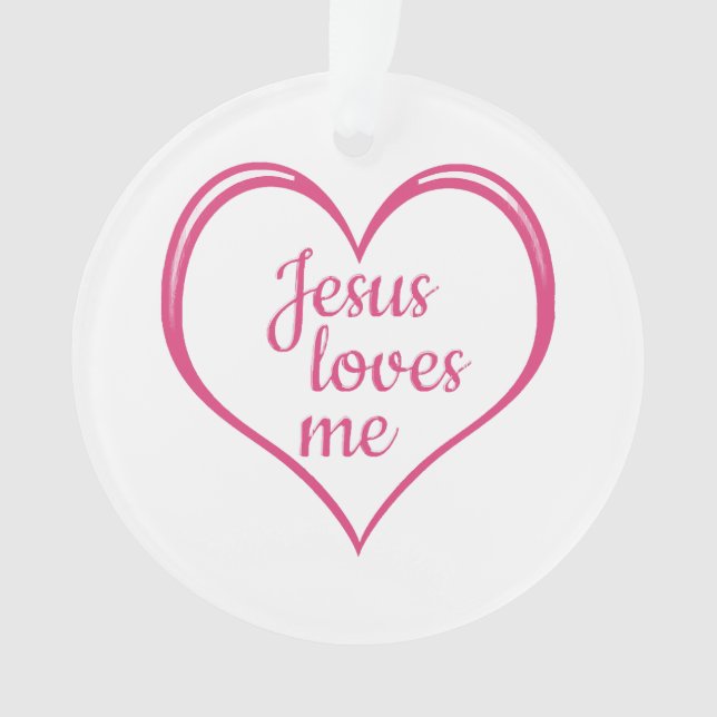 JESUS LIEBEN ME im Herzen Ornament (Vorderseite)