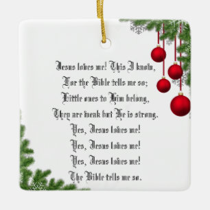 JESUS LIEBEN ME KERAMIKORNAMENT